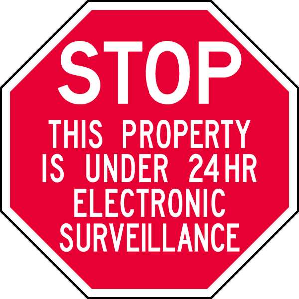 Informational Sign, 12 in Height, 12 in Width, Aluminum, Octagon, English