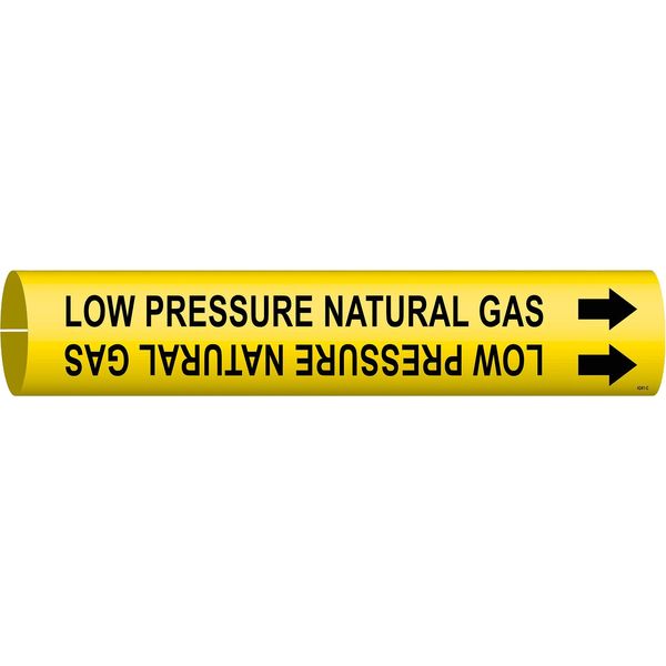 Pipe Marker, Low Pressure Natural Gas, Yel, 4241-C