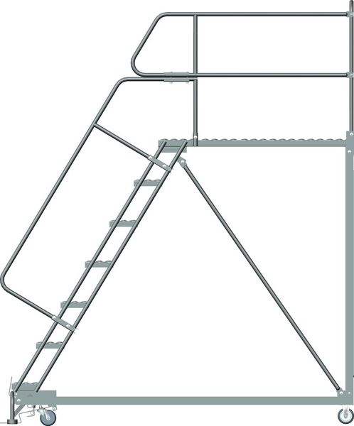 Roll Work Platform, Steel, Single, 70 In.H