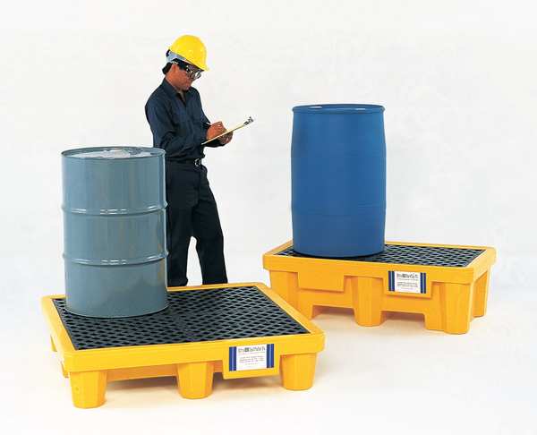 Ultra Spill Pallet, 66 gal Spill Capacity, 4 Drum, 6000 lb., Polyethylene