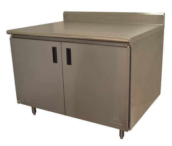 Enclosed Base Work Tables, Stainless Steel, 30