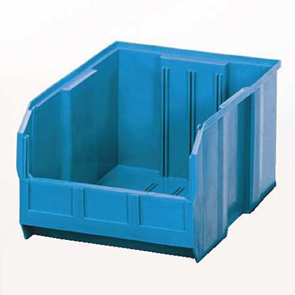 Shelf Storage Bin, Blue, Polypropylene, 11 5/8 in L x 8 3/8 in W x 4 in H, 50 lb Load Capacity