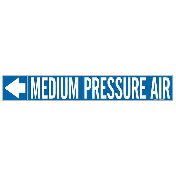 Pipe Marker, Medium Pressure Air, 1 In.H