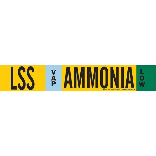 Ammonia Pipe Marker, LSS, 8In and Above, 59932