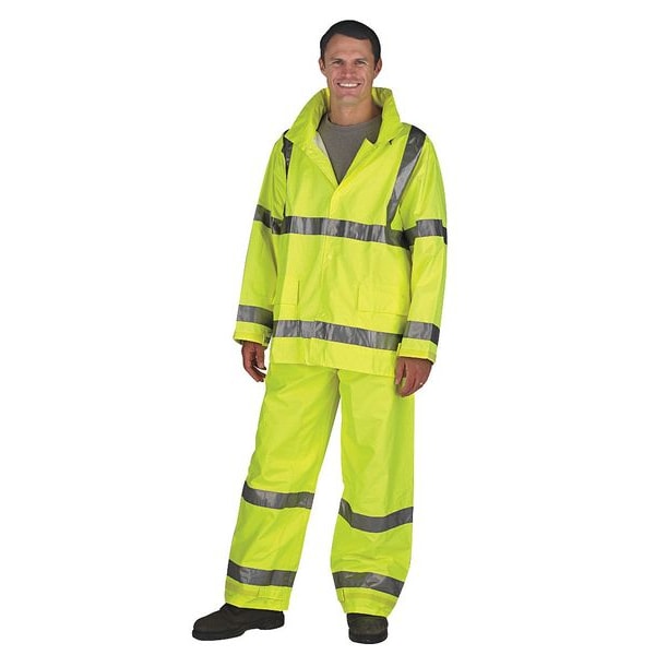 Vision Rain, Pants, Class, E, Yellow/Green, XL
