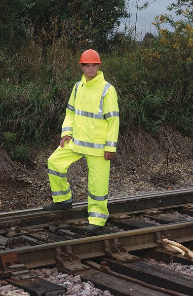 Vision Rain Jacket, Class 3, Type P, Ylw/Green, S