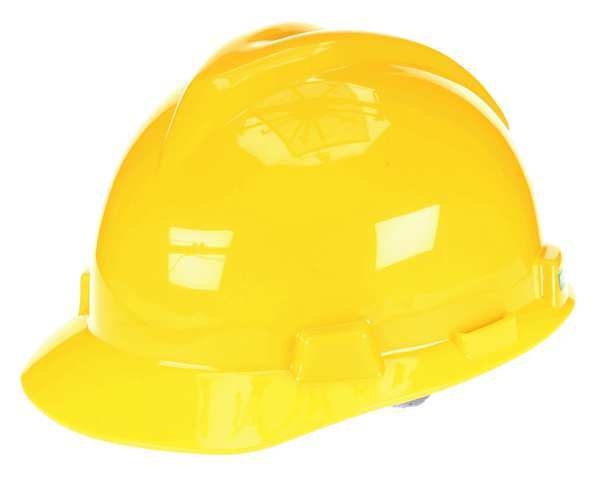 Front Brim Hard Hat, Type 1, Class E, Pinlock (4-Point), Yellow