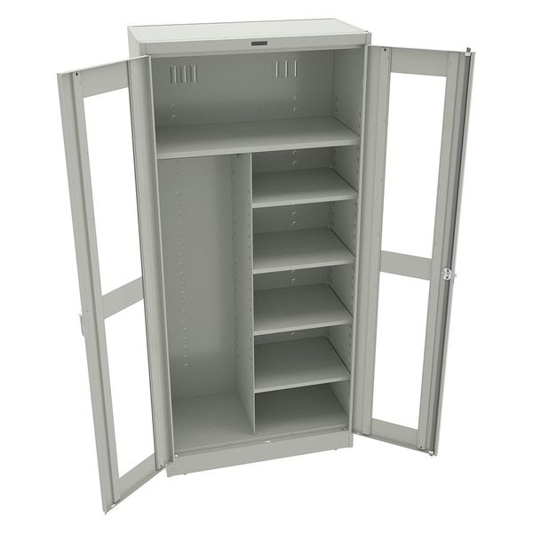 22 ga. ga. Steel Storage Cabinet, 36 in W, 78 in H, Stationary