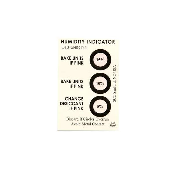 Humidity Indicator, 3 x 2 In. Card, PK125