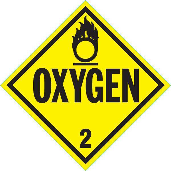 Vehicle Placard, Oxygen w Pictogram, PK10