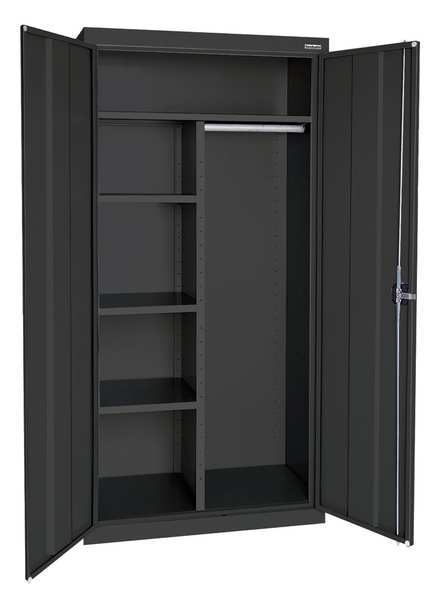 20/22 ga. ga. Steel Storage Cabinet, 36 in W, 72 in H, Stationary