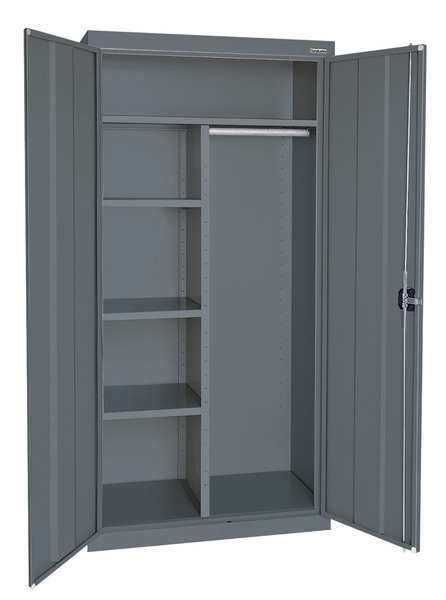 20/22 ga. ga. Steel Storage Cabinet, 36 in W, 72 in H, Stationary