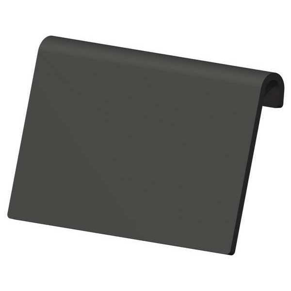 Black Plastic Label Holder, 4 in L, 2 1/4 in W, 24 PK
