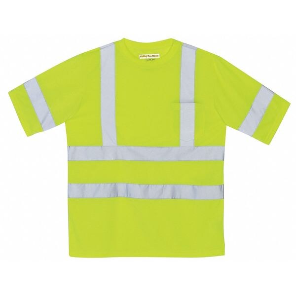 Short Sleeve T-Shirt, Lime, 100 per. PET, L