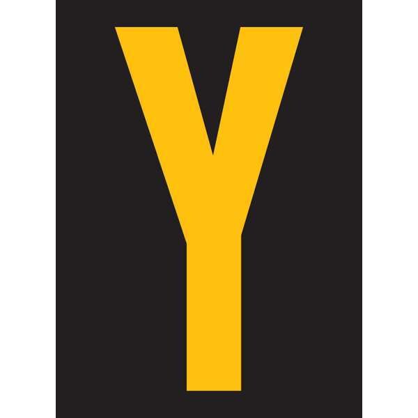Reflective Letter Label, Y, 2-1/2in H, PK25