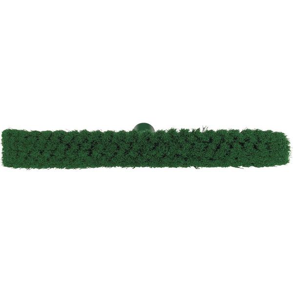 2 x 16 in Sweep Face Broom Head, Soft, Synthetic, Green