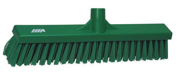 2 x 16 in Sweep Face Broom Head, Soft, Synthetic, Green