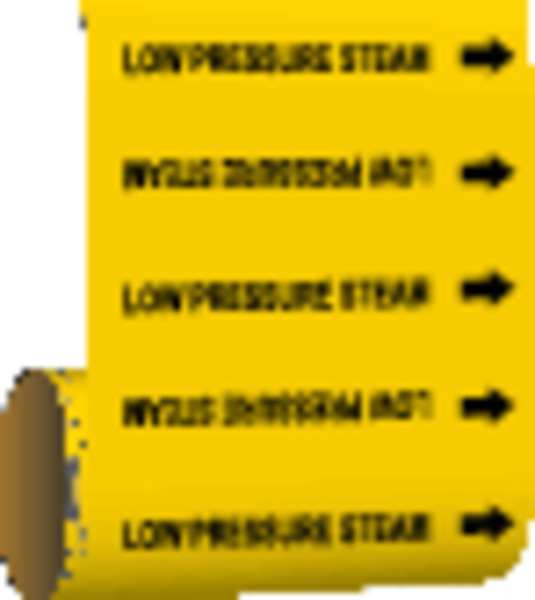 Pipe Marker, Low Pressure Steam, Yel, 41520