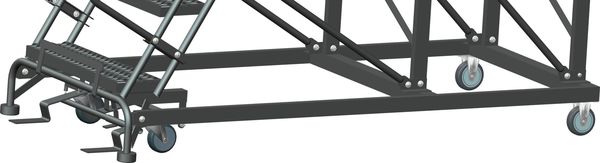 Roll Work Platform, Steel, Single, 30 In.H