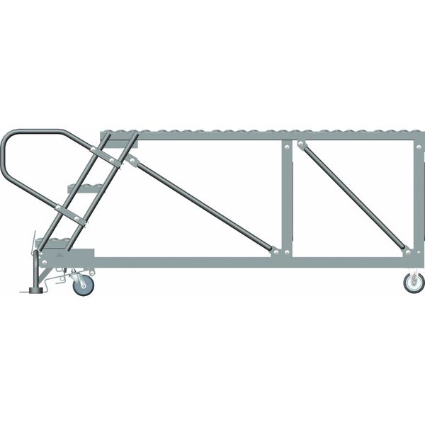 Roll Work Platform, Steel, Single, 30 In.H