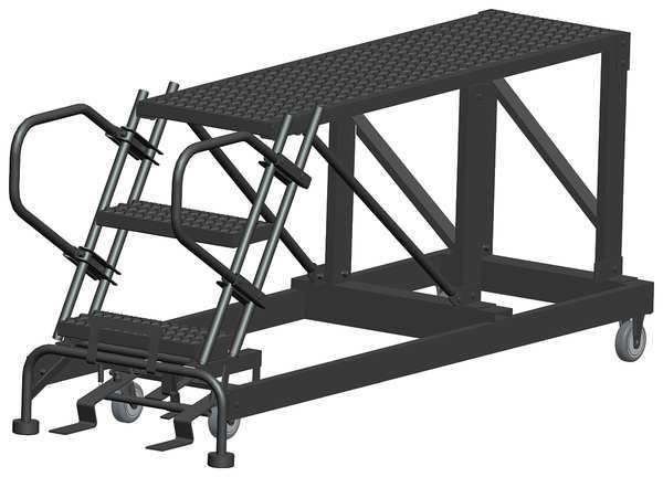 Roll Work Platform, Steel, Single, 30 In.H