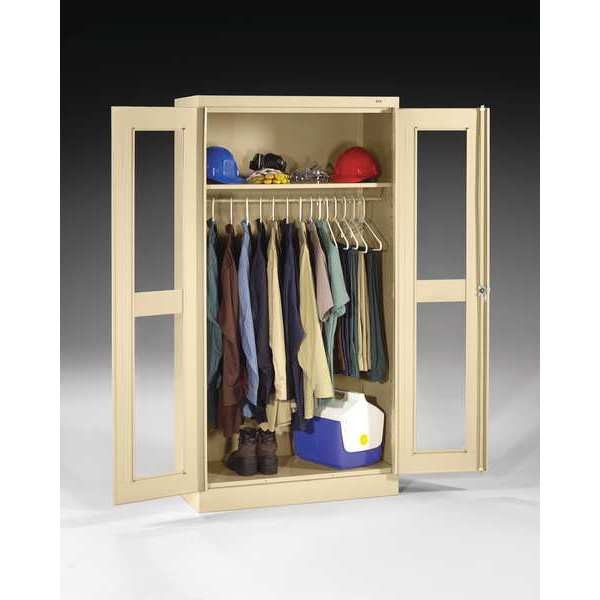 24 ga. Steel Storage Cabinet, 36 in W, 72 in H, Stationary