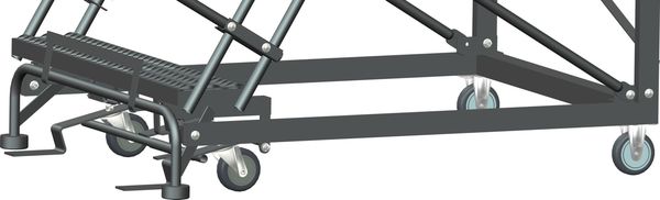 Roll Work Platform, Steel, Single, 30 In.H