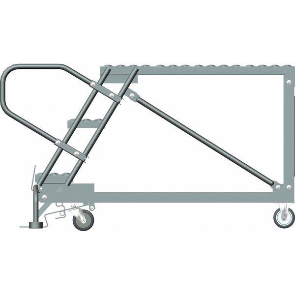 Roll Work Platform, Steel, Single, 30 In.H