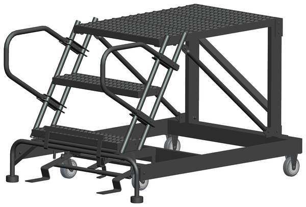Roll Work Platform, Steel, Single, 30 In.H