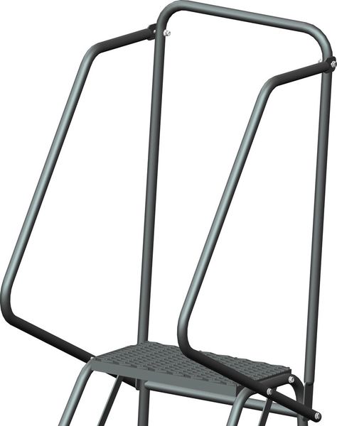 58 1/2 in H Steel Rolling Ladder, 3 Steps