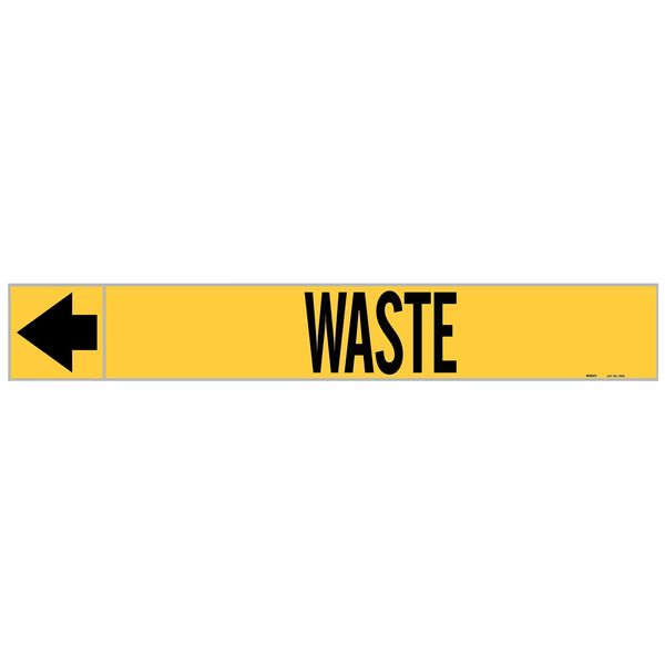 Pipe Marker, Waste, 2 In.H