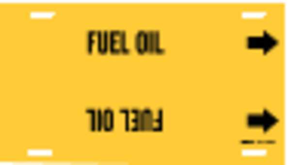 Pipe Marker, Fuel Oil, Yellow, 10 to 15 In
