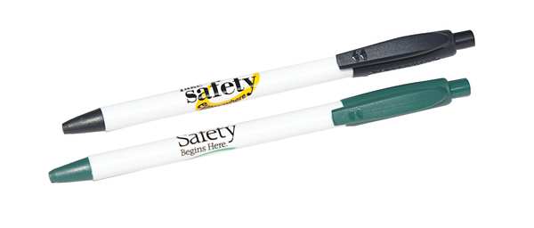 Pen, Safety Begins Here, Blue Ink, PK5