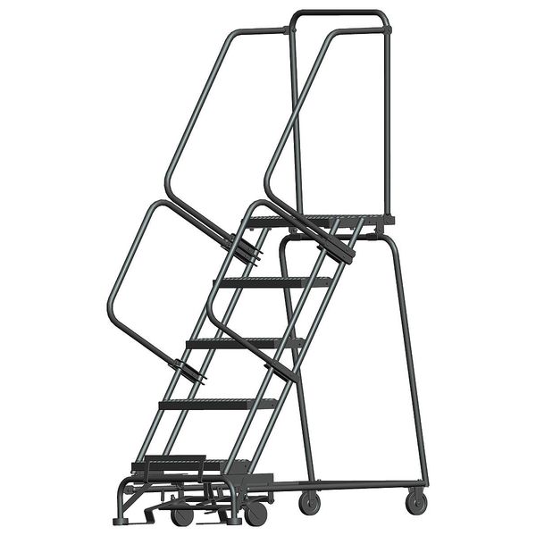 83 in H Steel Rolling Ladder, 5 Steps