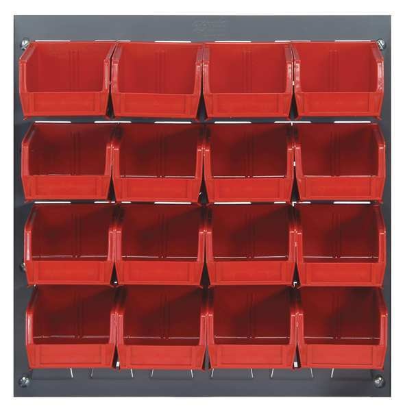 Steel Louvered Bench Rack, 18 in W x 1/4 in D x 20 in H, Gray