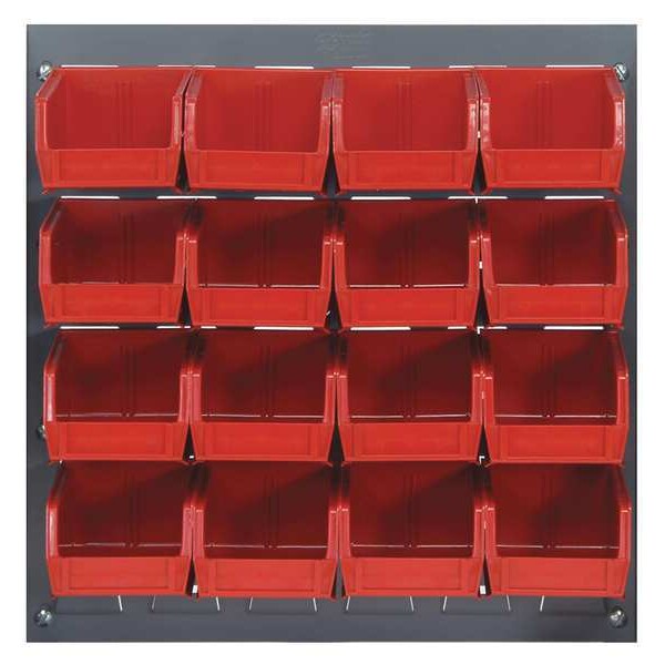 Steel Louvered Panel, 18 in W x 1/4 in D x 20 in H, Gray