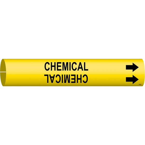 Pipe Marker, Chemical, Y, 1-1/2 to2-3/8 In