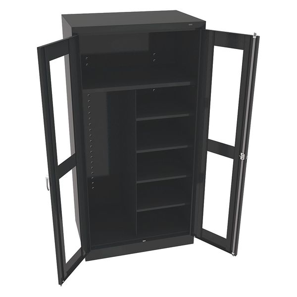 24 ga. ga. Steel Storage Cabinet, 36 in W, 72 in H, Stationary