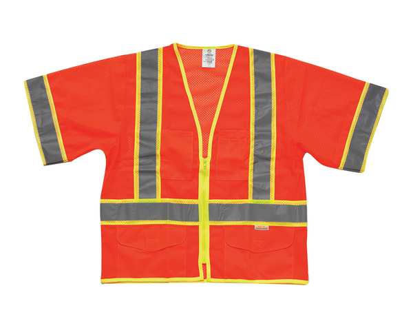 4XL Class 3 High Visibility Vest, Orange