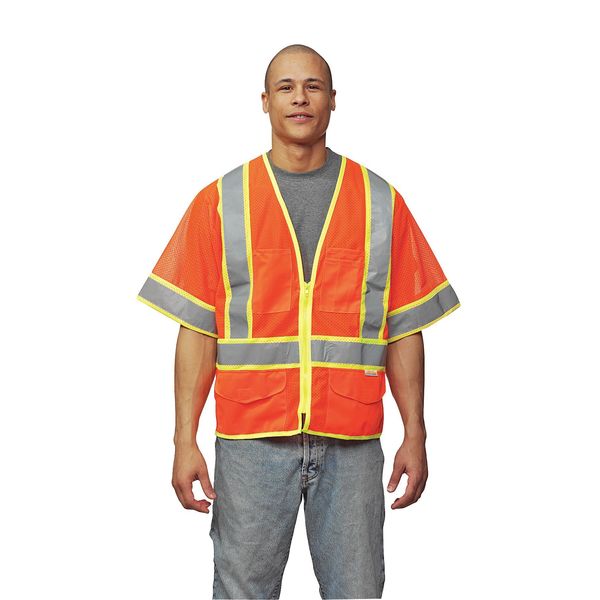 XL Class 3 High Visibility Vest, Orange