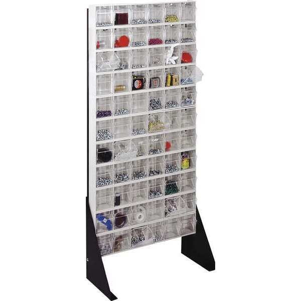 14 Gauge Steel Single Sided Tip Out Bin Rack, 52 in H x White