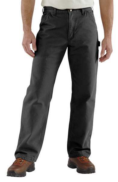 Dungaree Work Pants, Black, Size 29x30 In