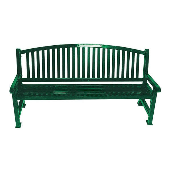 Outdoor Bench, 72 in. L, 36 in. W, Green