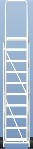 133 in H Aluminum Wheelbarrow Ladder, 10 Steps