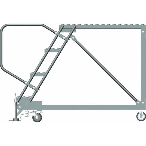 Roll Work Platform, Steel, Single, 40 In.H