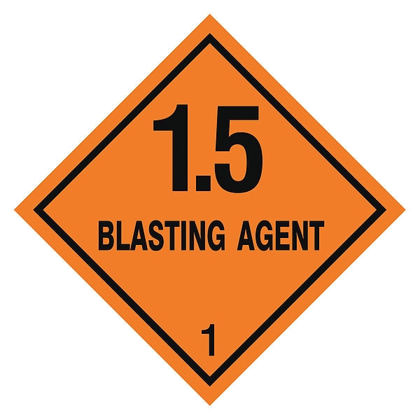 DOT Label, 4 In. H, 4 In. W, Vinyl, PK25