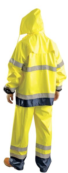 4XL Rain Jacket, Hi-Visibility Lime/Black