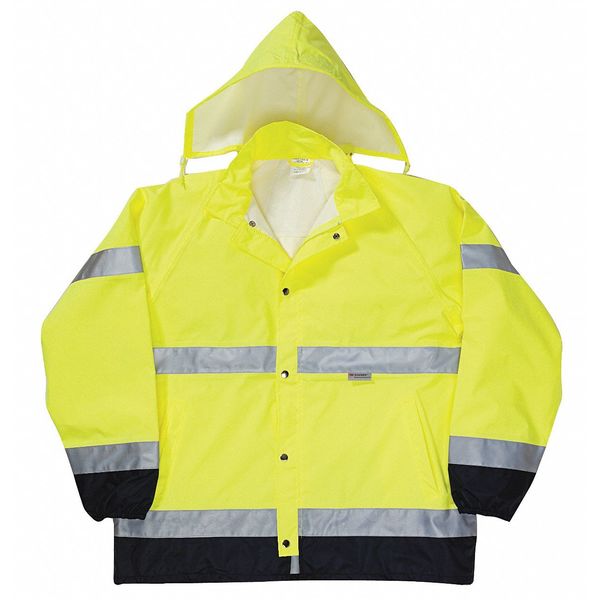 Hi-Viz Rainwear Jacket, Yellow, Large