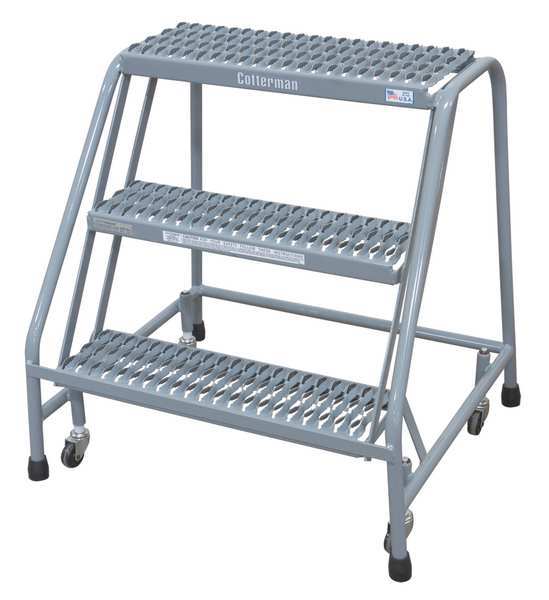 30 in H Steel Rolling Step, 3 Steps