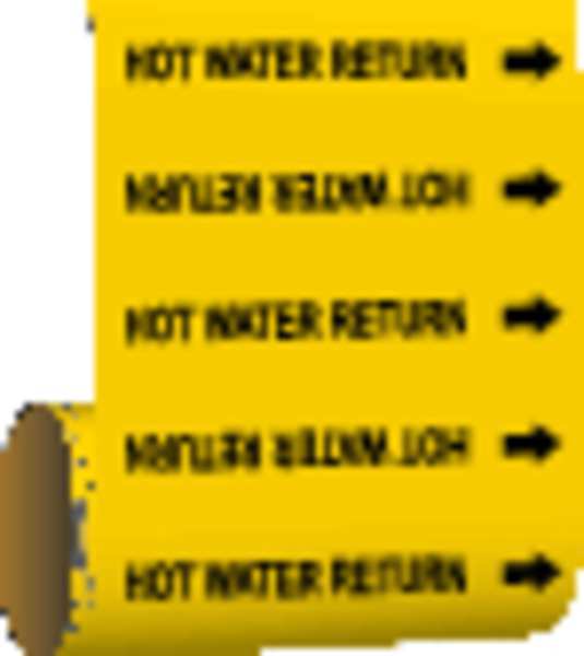 Pipe Marker, Hot Water Return, Yel, 41465